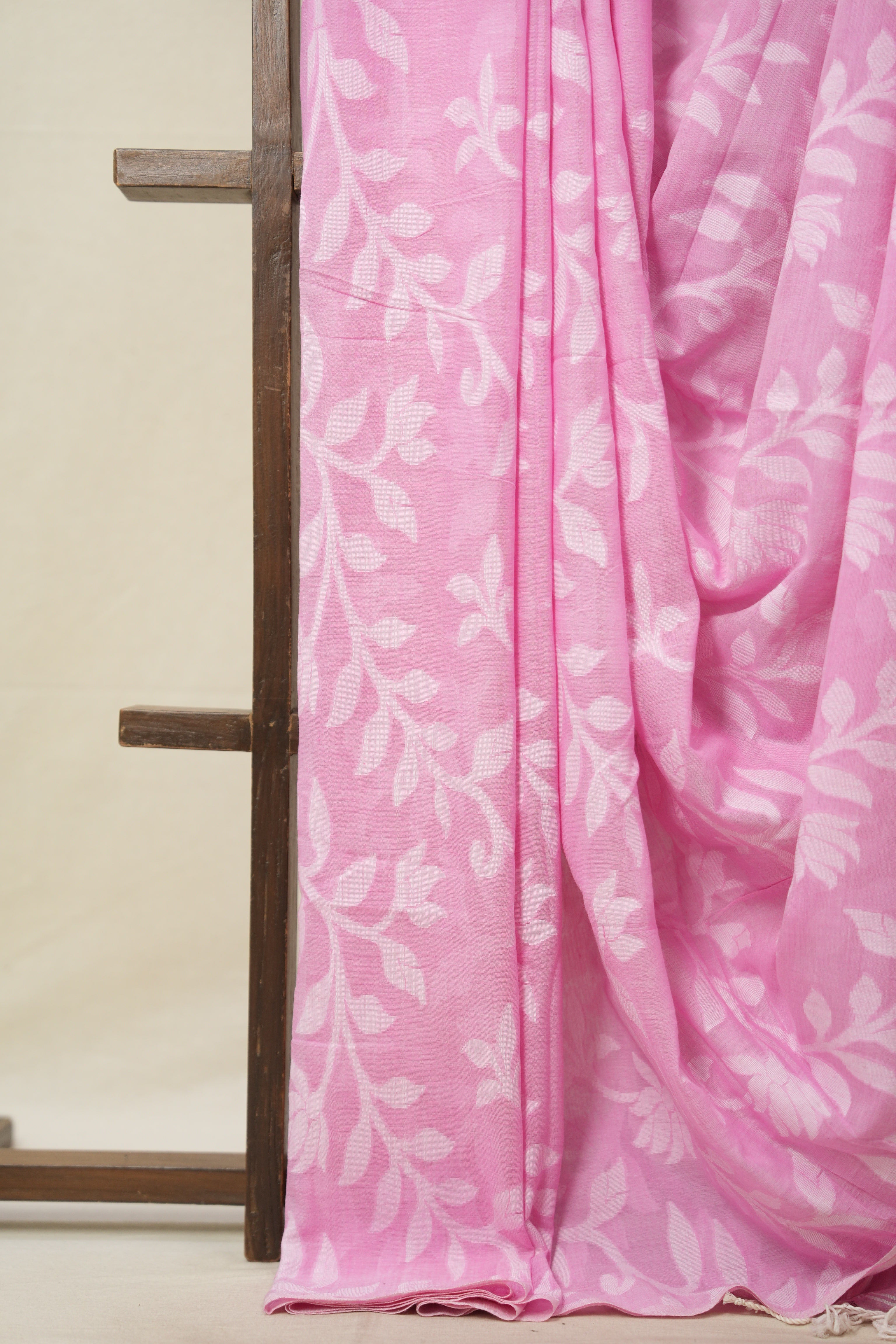 Pink Cotton Jamdani Saree - SRPCJS153