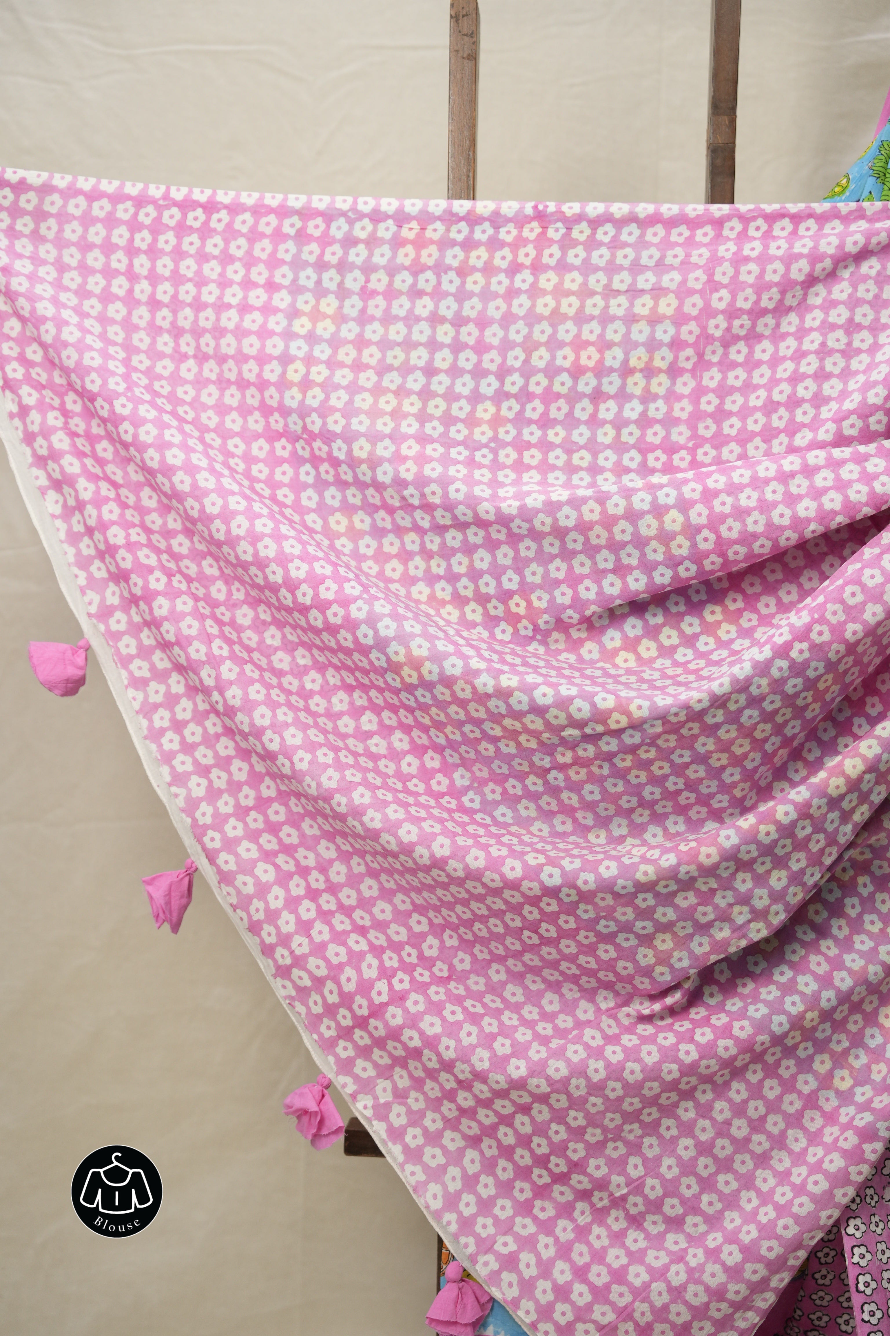 Blue-Fruits HBP Signature Cotton Saree - SRBFSCS008