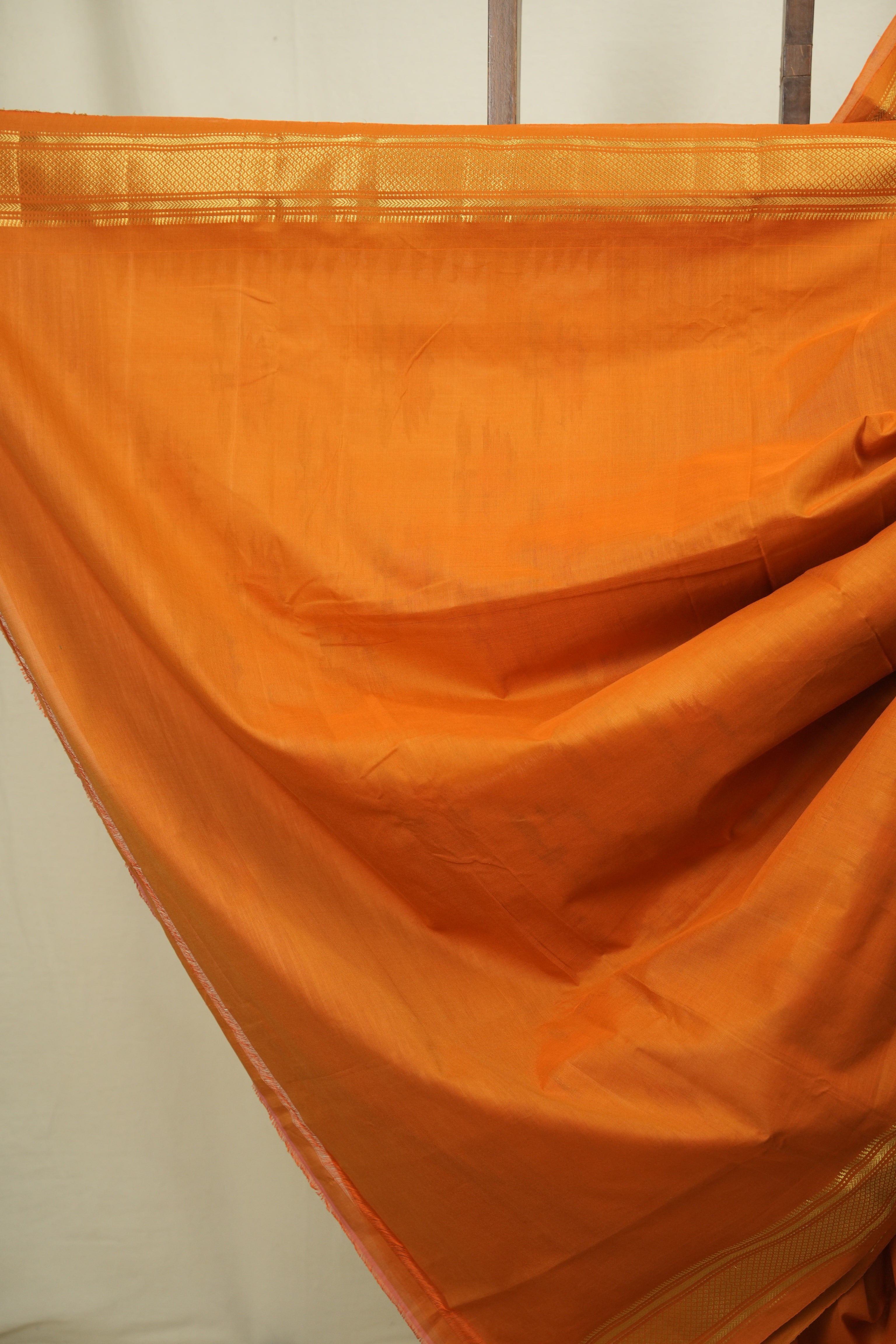 Tan Orange Cotton Paithani Saree - SRTOCPS843