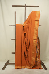 Tan Orange Cotton Paithani Saree - SRTOCPS840