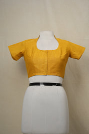 Mustard Soft Silk Blouse - SRMSSB04
