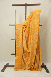 Orange HBP Cotton Silk Saree With Chanderi Border - SROCSS1550