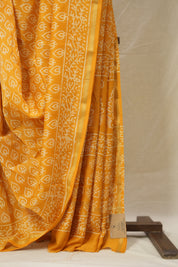 Orange HBP Cotton Silk Saree With Chanderi Border - SROCSS1550