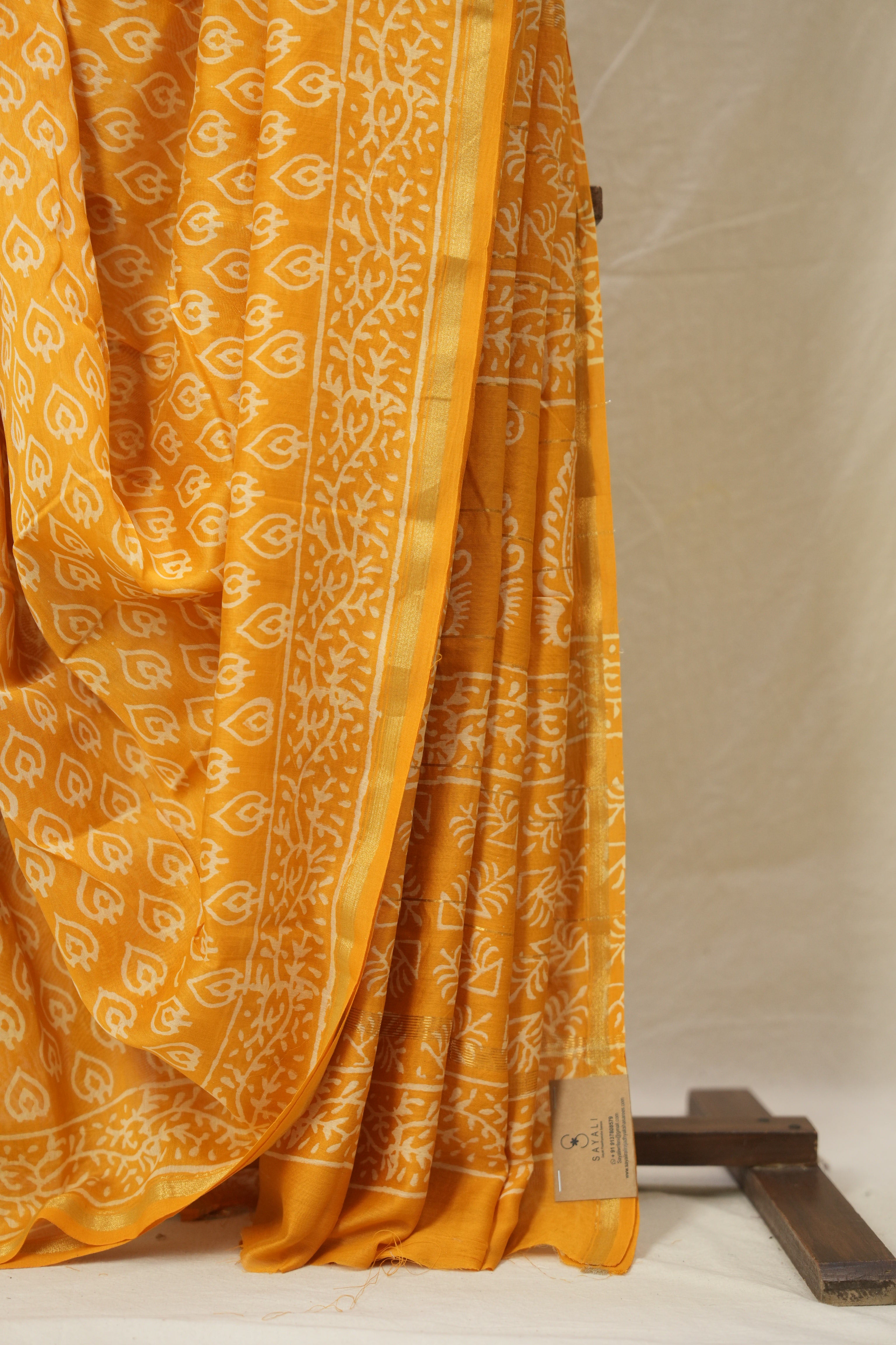 Orange HBP Cotton Silk Saree With Chanderi Border - SROCSS1550