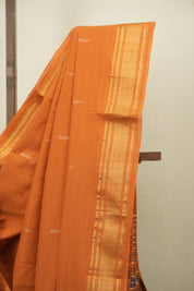 Tan Orange Cotton Paithani Saree - SRTOCPS840