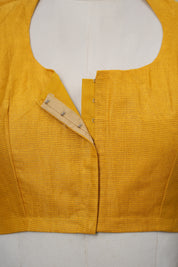Mustard Soft Silk Blouse - SRMSSB04