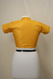 Mustard Soft Silk Blouse - SRMSSB04