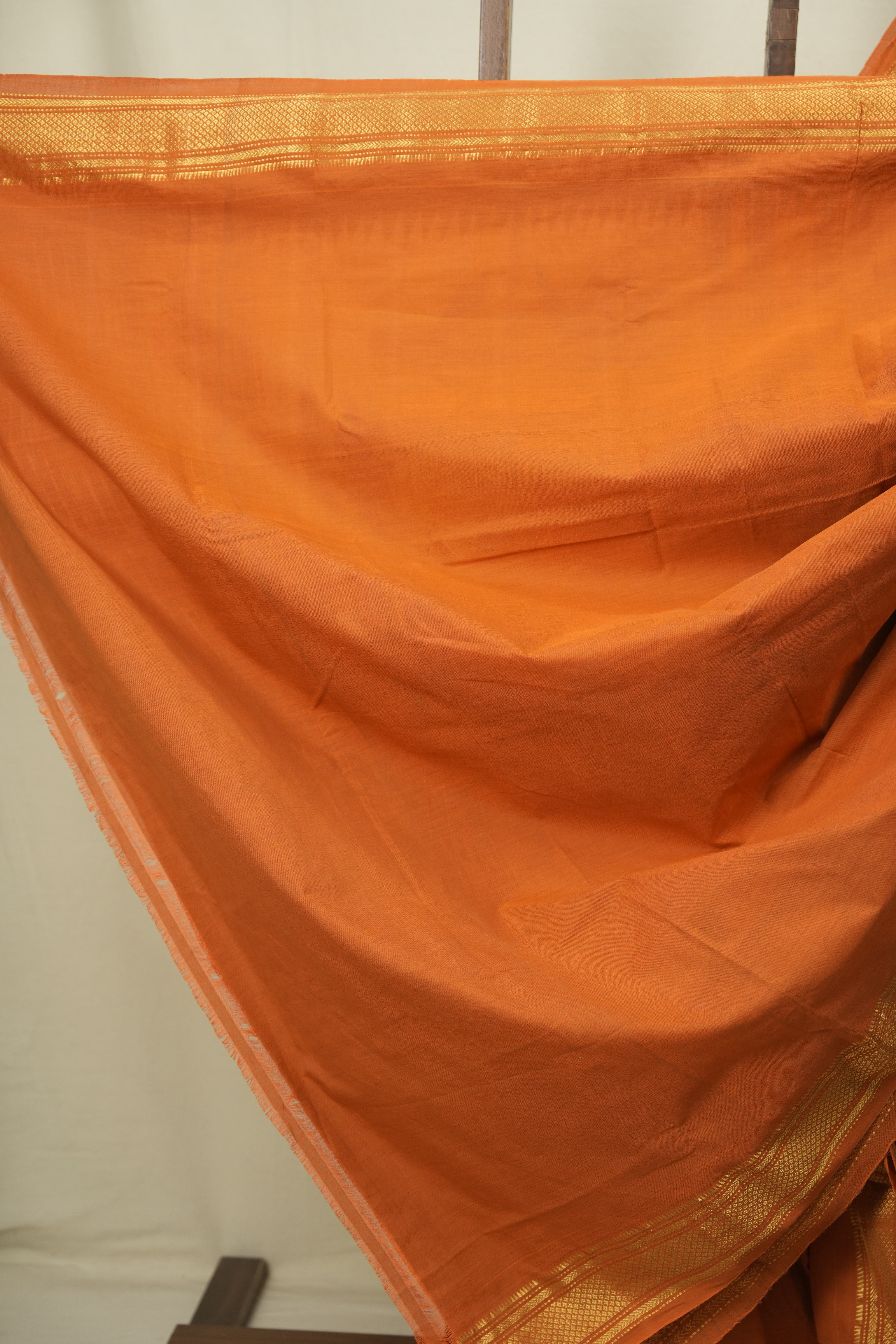 Tan Orange Cotton Paithani Saree - SRTOCPS840