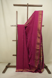 Magenta Cotton Paithani Saree - SRMCPS837