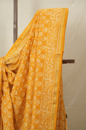 Orange HBP Cotton Silk Saree With Chanderi Border - SROCSS1550