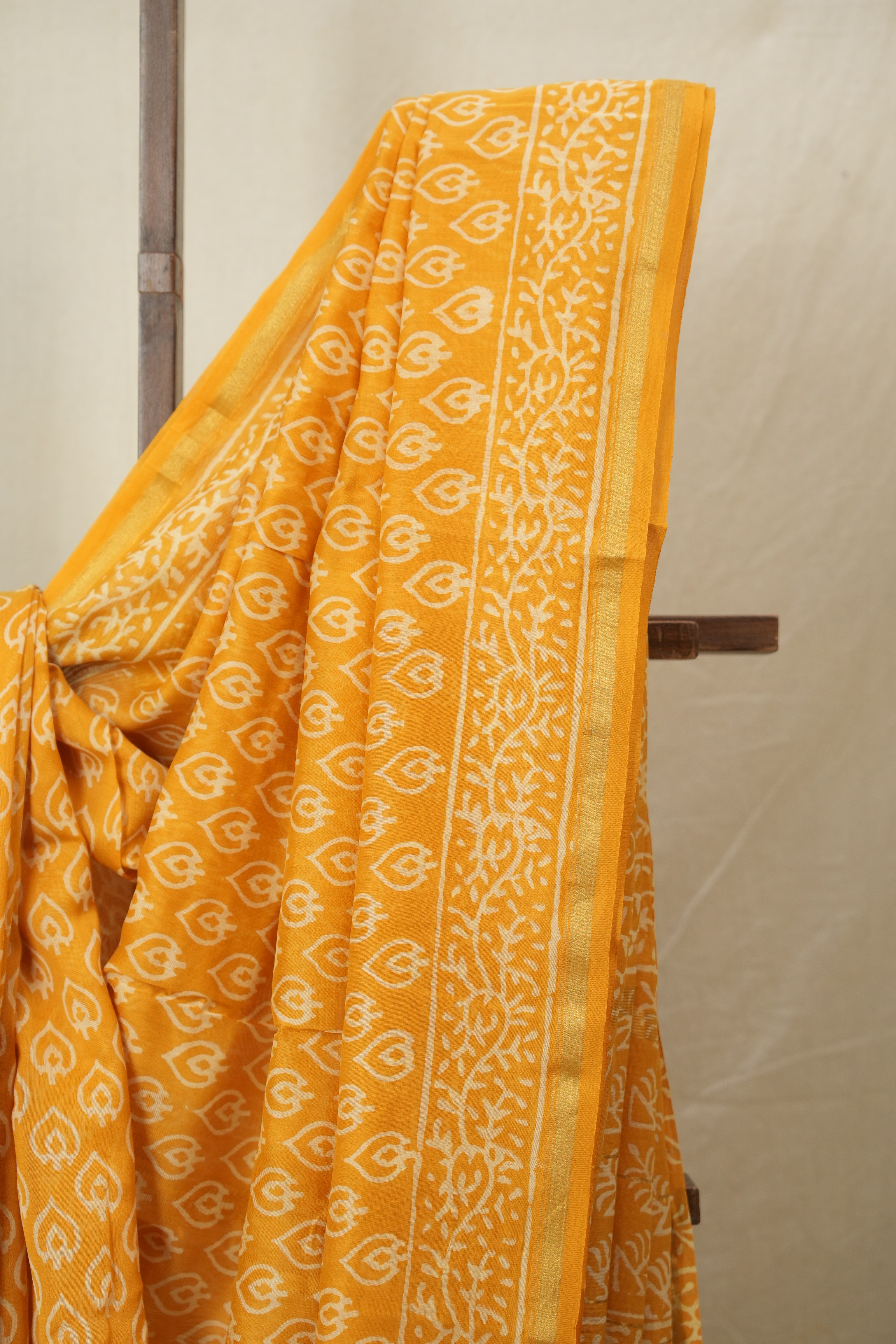 Orange HBP Cotton Silk Saree With Chanderi Border - SROCSS1550