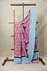 Pink Umbrella HBP Signature Cotton Saree - SRPUSCS007