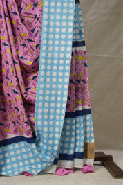 Pink Umbrella HBP Signature Cotton Saree - SRPUSCS007