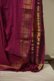 Magenta Cotton Paithani Saree - SRMCPS837