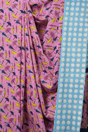 Pink Umbrella HBP Signature Cotton Saree - SRPUSCS007