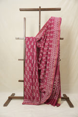Pink HBP Cotton Silk Saree With Chanderi Border - SRPCSS1548