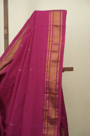 Magenta Cotton Paithani Saree - SRMCPS837