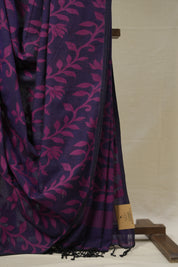 Purple Cotton Jamdani Saree - SRPCJS155