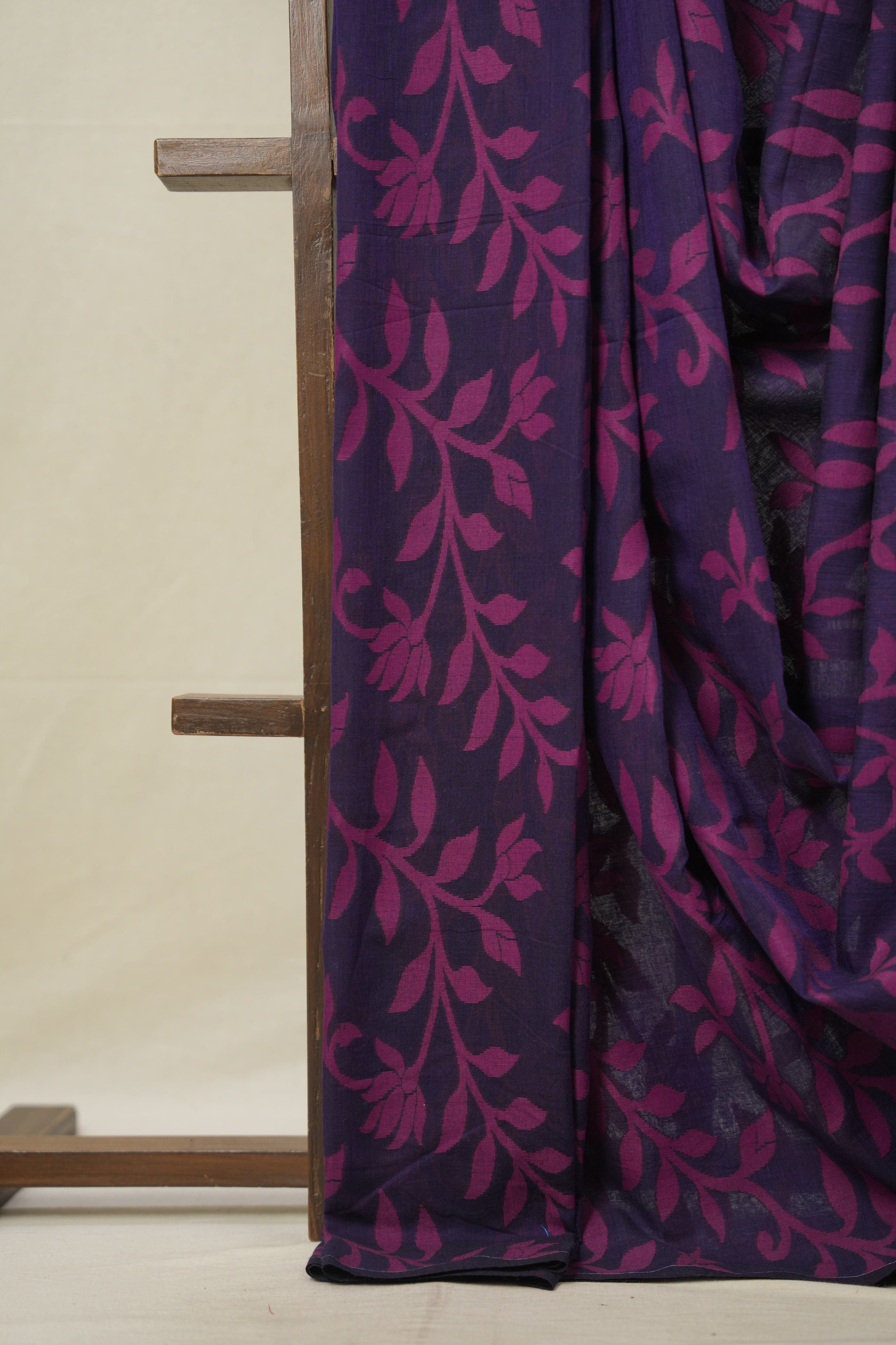 Purple Cotton Jamdani Saree - SRPCJS155