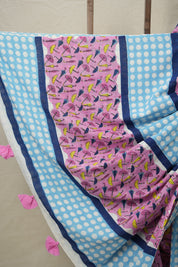 Pink Umbrella HBP Signature Cotton Saree - SRPUSCS007