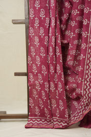 Pink HBP Cotton Silk Saree With Chanderi Border - SRPCSS1548