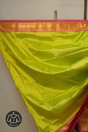 Neon Green Silk Paithani Saree - SRNGSPS699