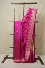 Rani Pink Banarasi Silk Saree - SRRPBSS890