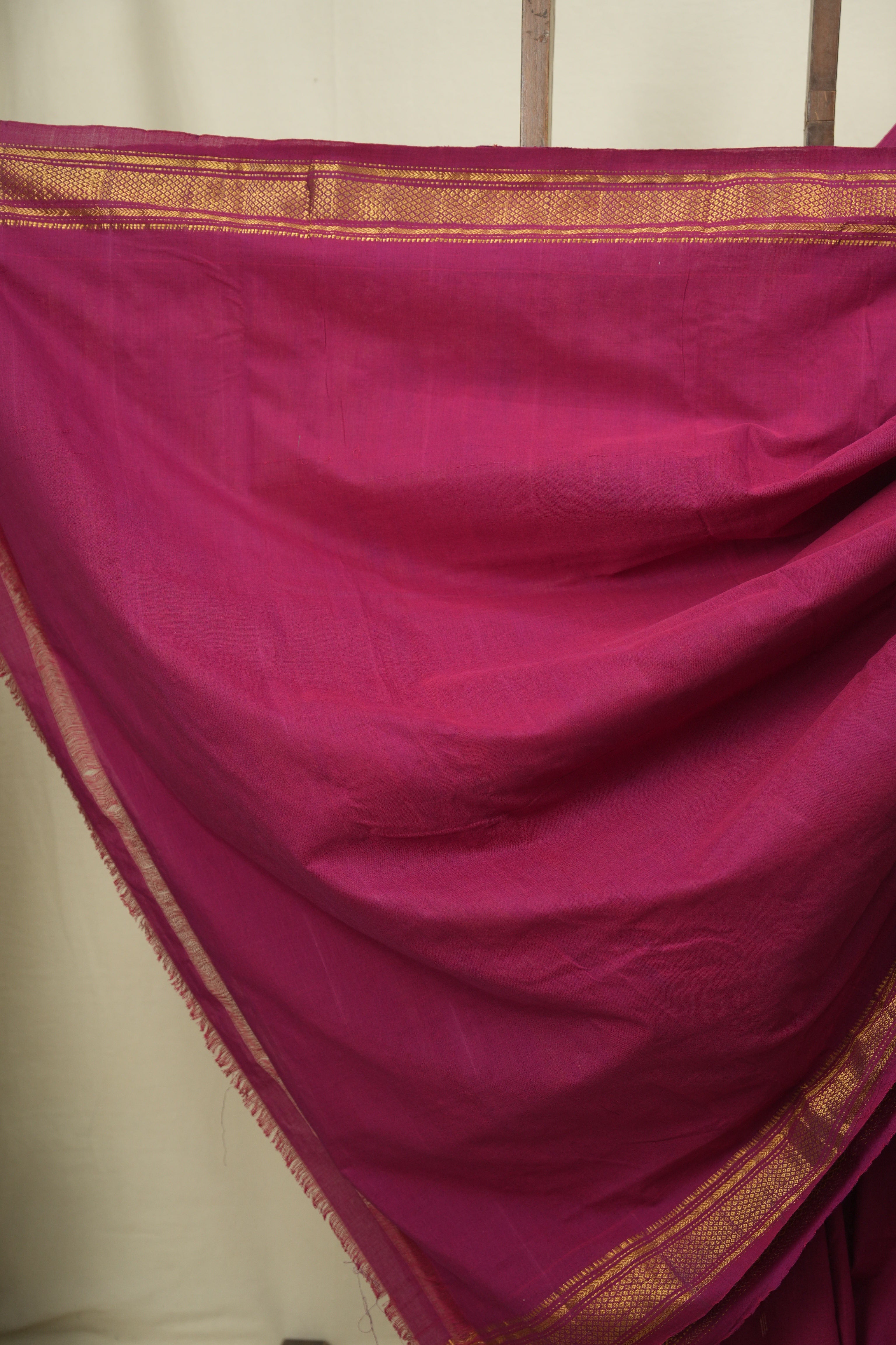 Magenta Cotton Paithani Saree - SRMCPS837