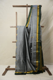 Grey Kanjivaram Silk Saree - SRGKSS1002