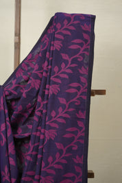Purple Cotton Jamdani Saree - SRPCJS155