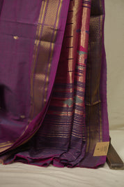 Dual Tone Purple Cotton Paithani Saree - SRDTPCPS838