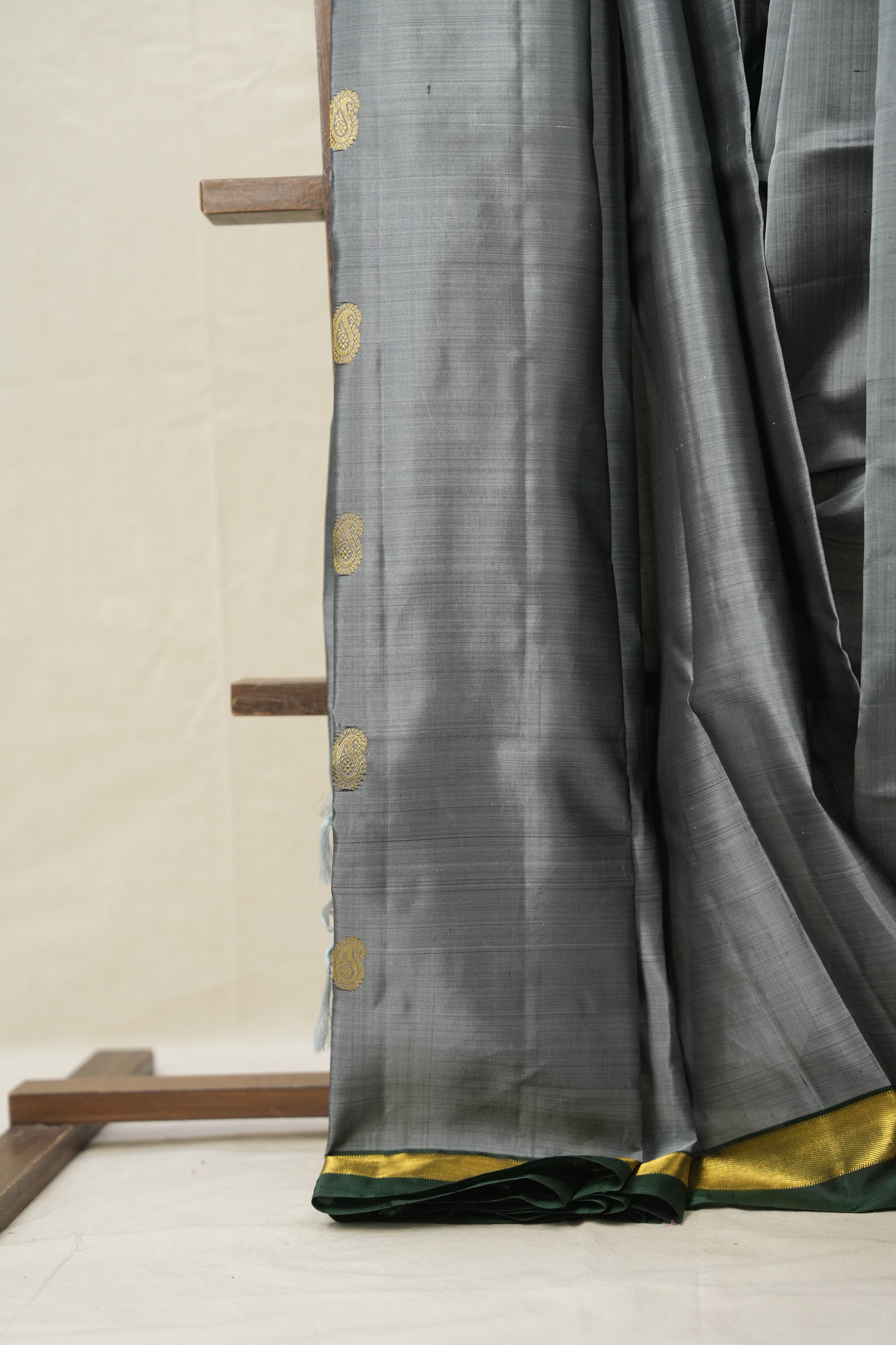 Grey Kanjivaram Silk Saree - SRGKSS1002