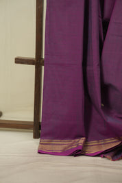 Dual Tone Purple Cotton Paithani Saree - SRDTPCPS838