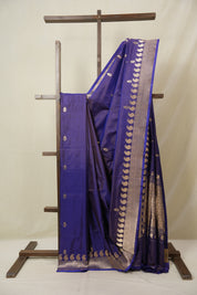 Dark Violet Banarasi Silk Saree - SRDVBSS891