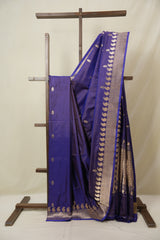 Dark Violet Banarasi Silk Saree - SRDVBSS891