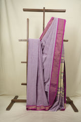 Lilac Cotton Paithani Saree - SRLCPS844