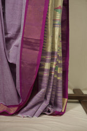 Lilac Cotton Paithani Saree - SRLCPS844