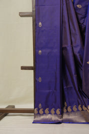 Dark Violet Banarasi Silk Saree - SRDVBSS891
