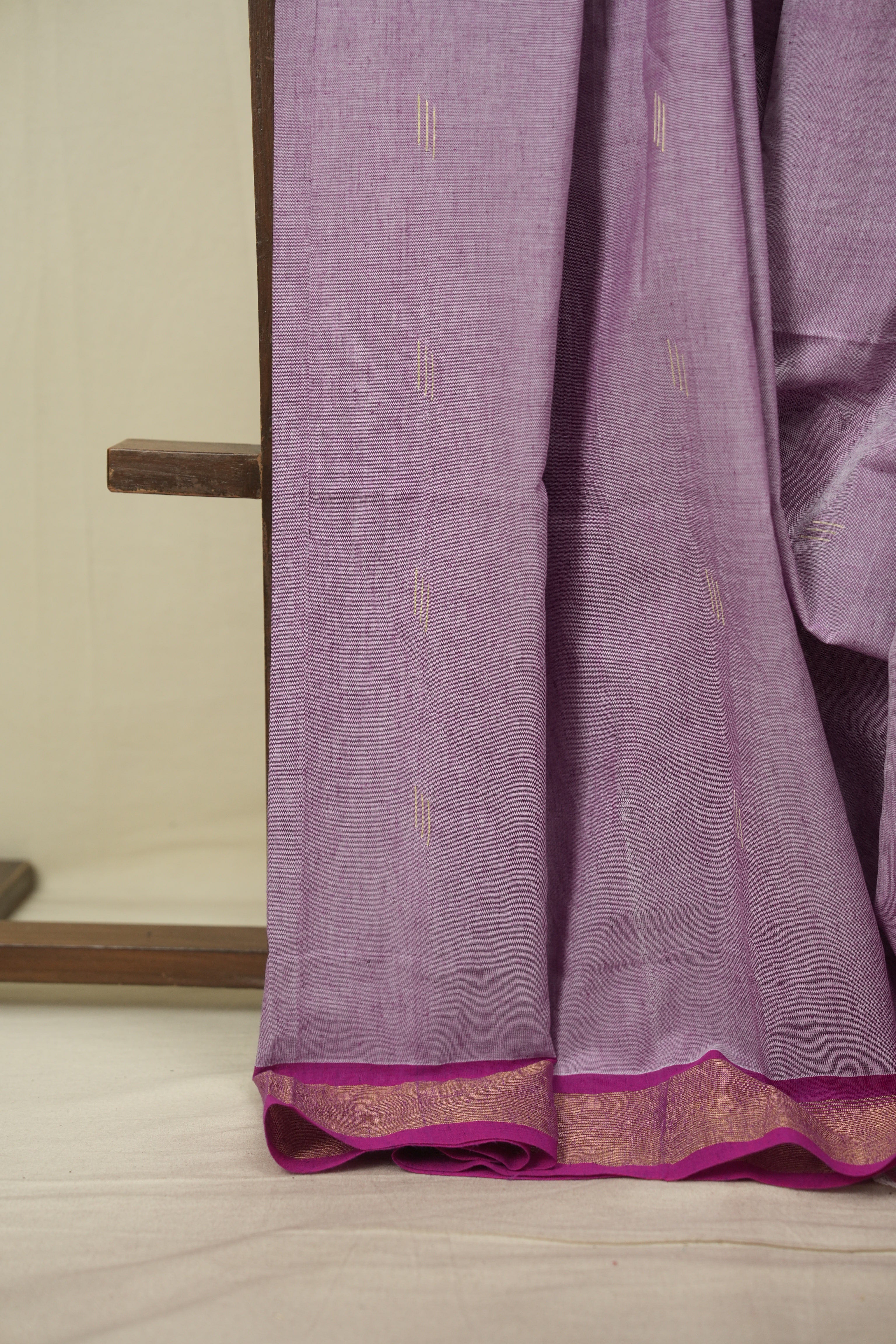 Lilac Cotton Paithani Saree - SRLCPS844