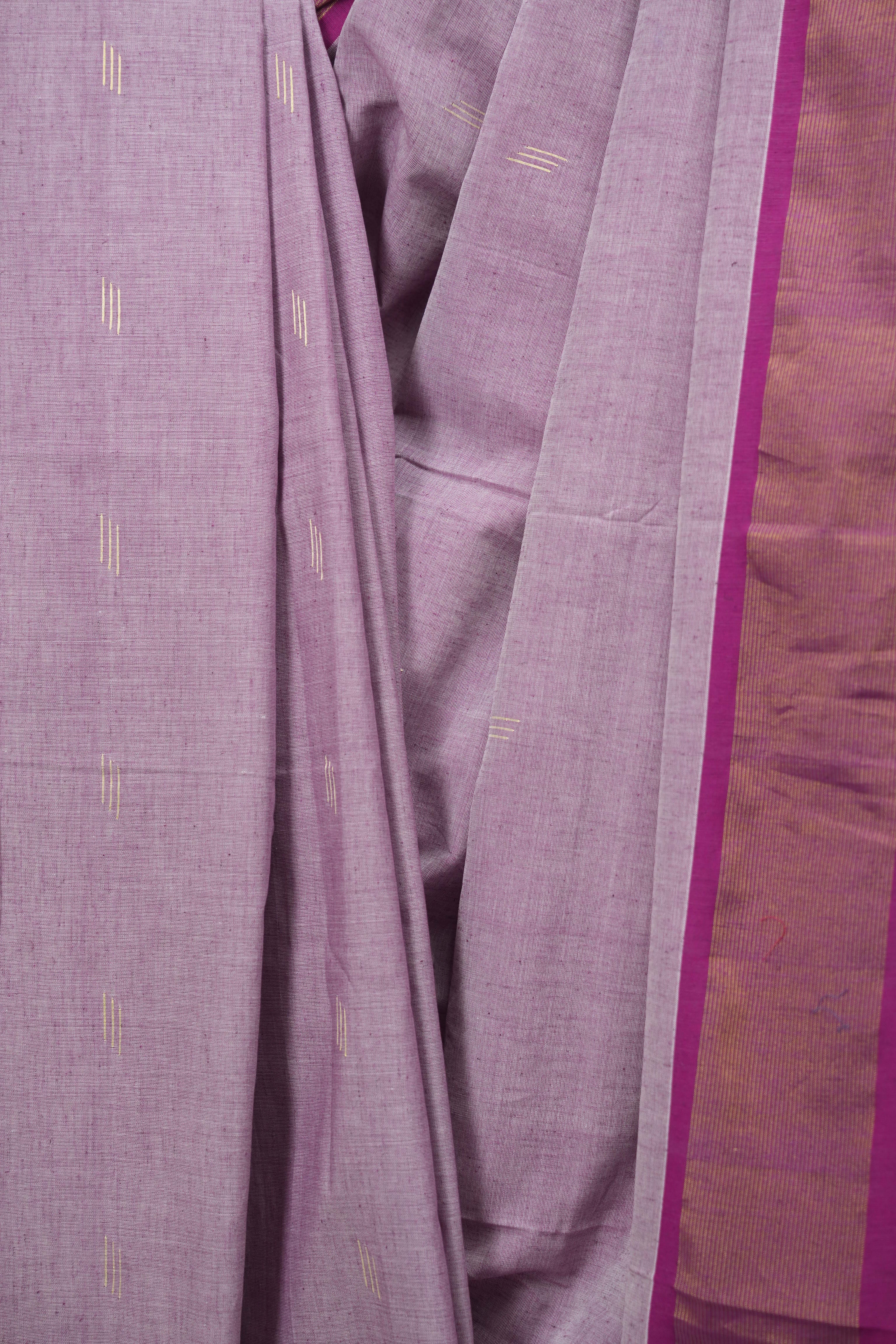 Lilac Cotton Paithani Saree - SRLCPS844