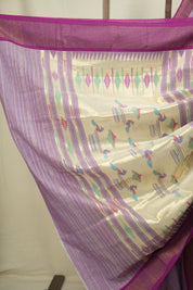 Lilac Cotton Paithani Saree - SRLCPS844