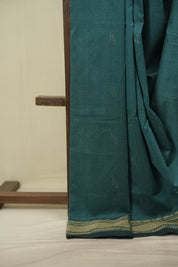 Teal Cotton Paithani Saree - SRTCPS845