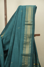 Teal Cotton Paithani Saree - SRTCPS845