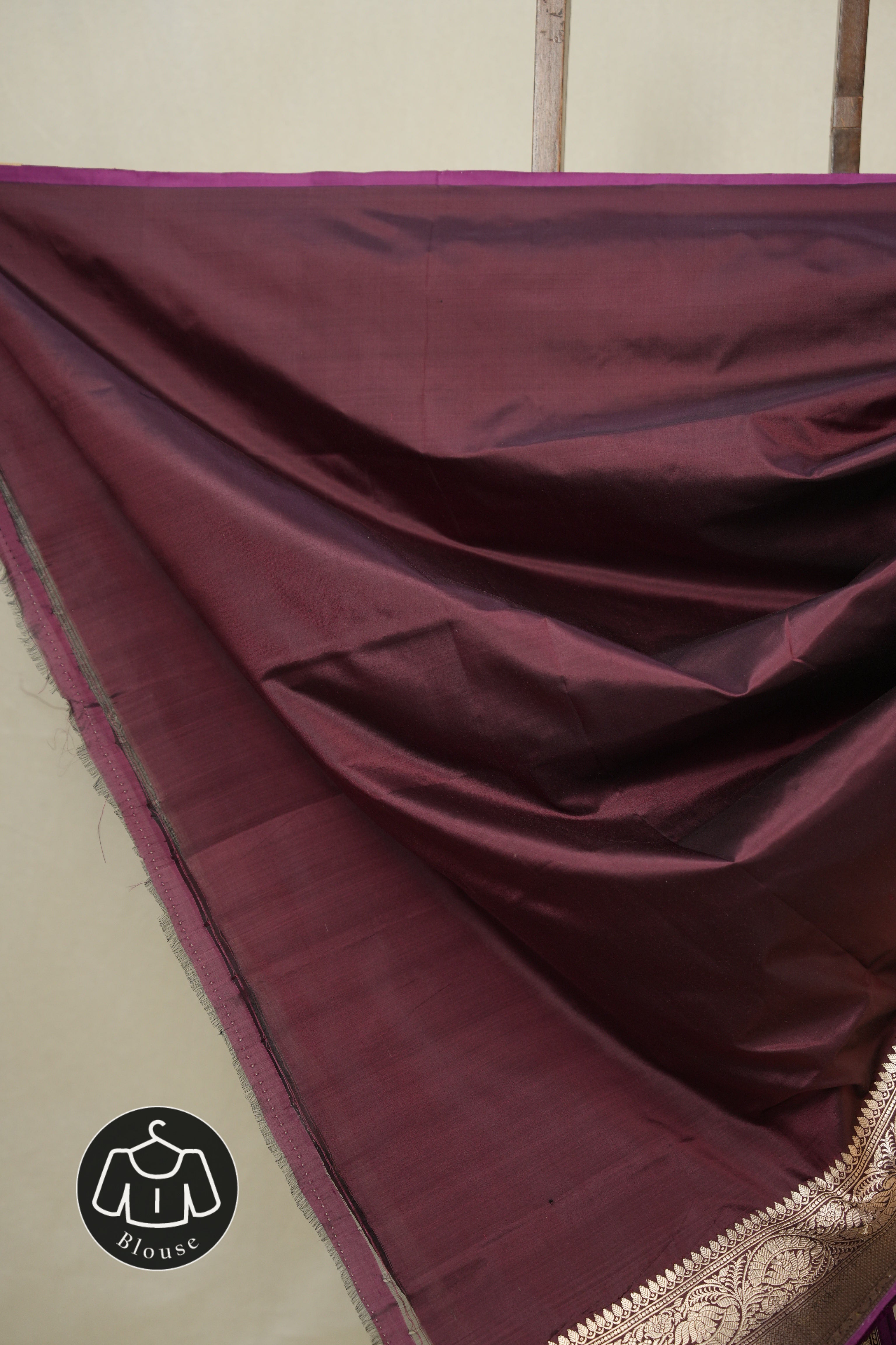 Wine Banarasi Silk Saree - SRWBSS893