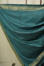 Teal Cotton Paithani Saree - SRTCPS845