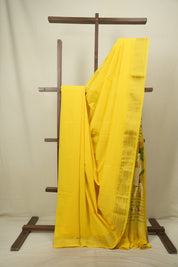 Yellow Cotton Paithani Saree - SRYCPS841