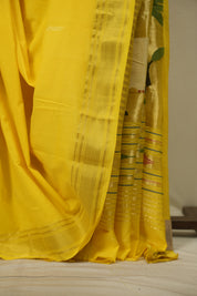 Yellow Cotton Paithani Saree - SRYCPS841