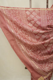 Dusty Peach HBP Cotton Silk Saree With Chanderi Border - SRDPCSS1545