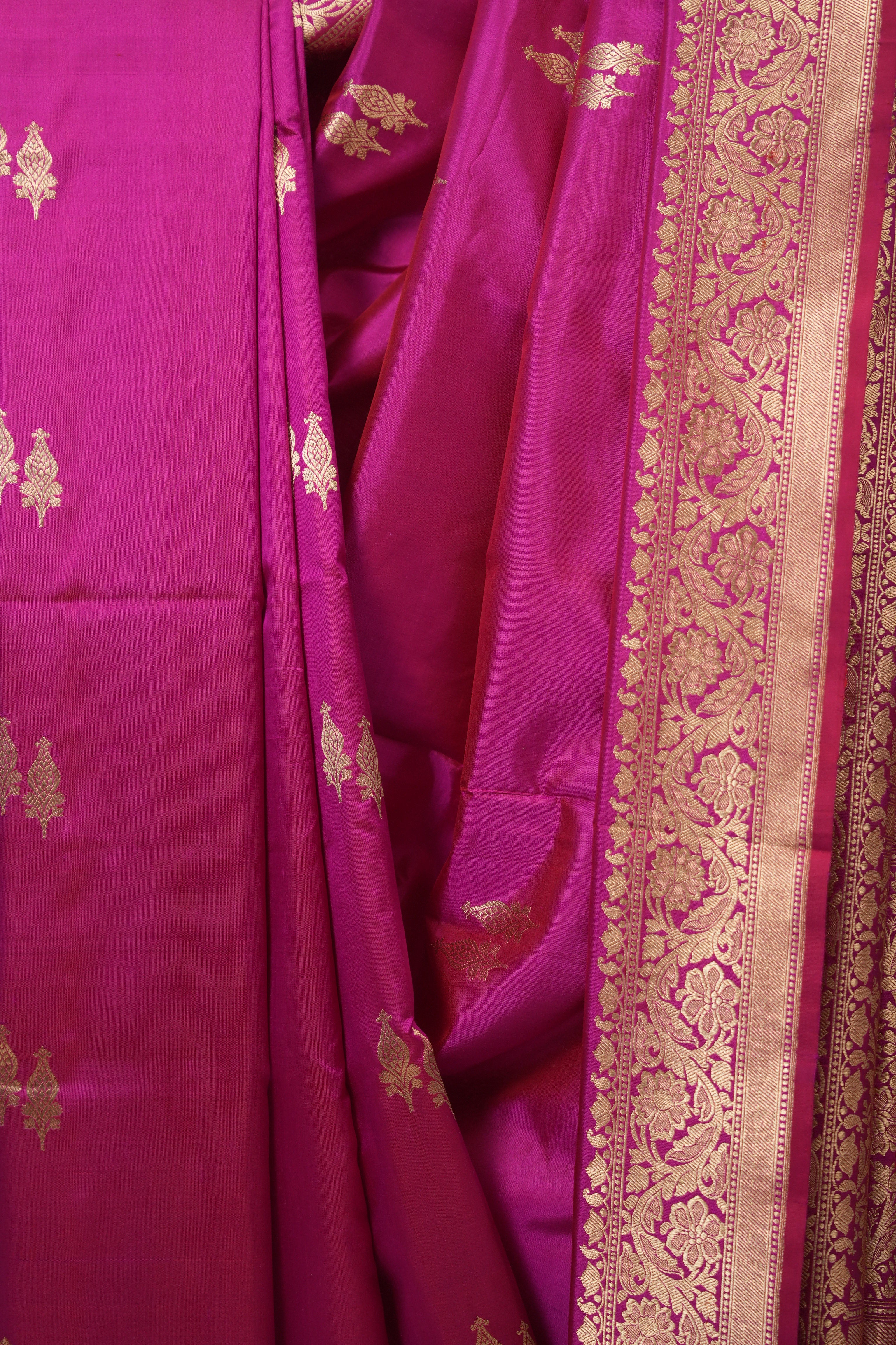 Rani Pink Banarasi Silk Saree - SRRPBSS892