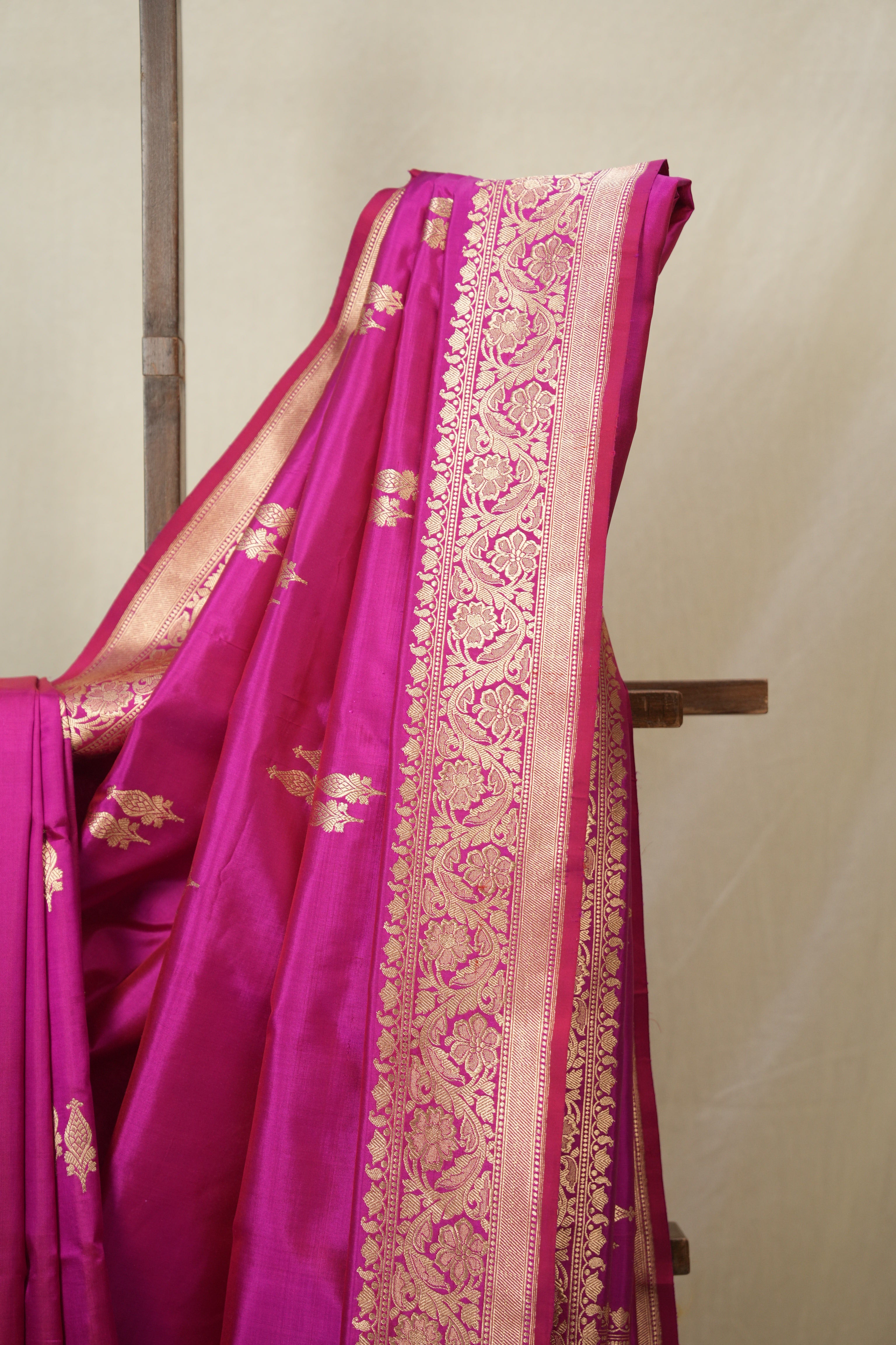 Rani Pink Banarasi Silk Saree - SRRPBSS892